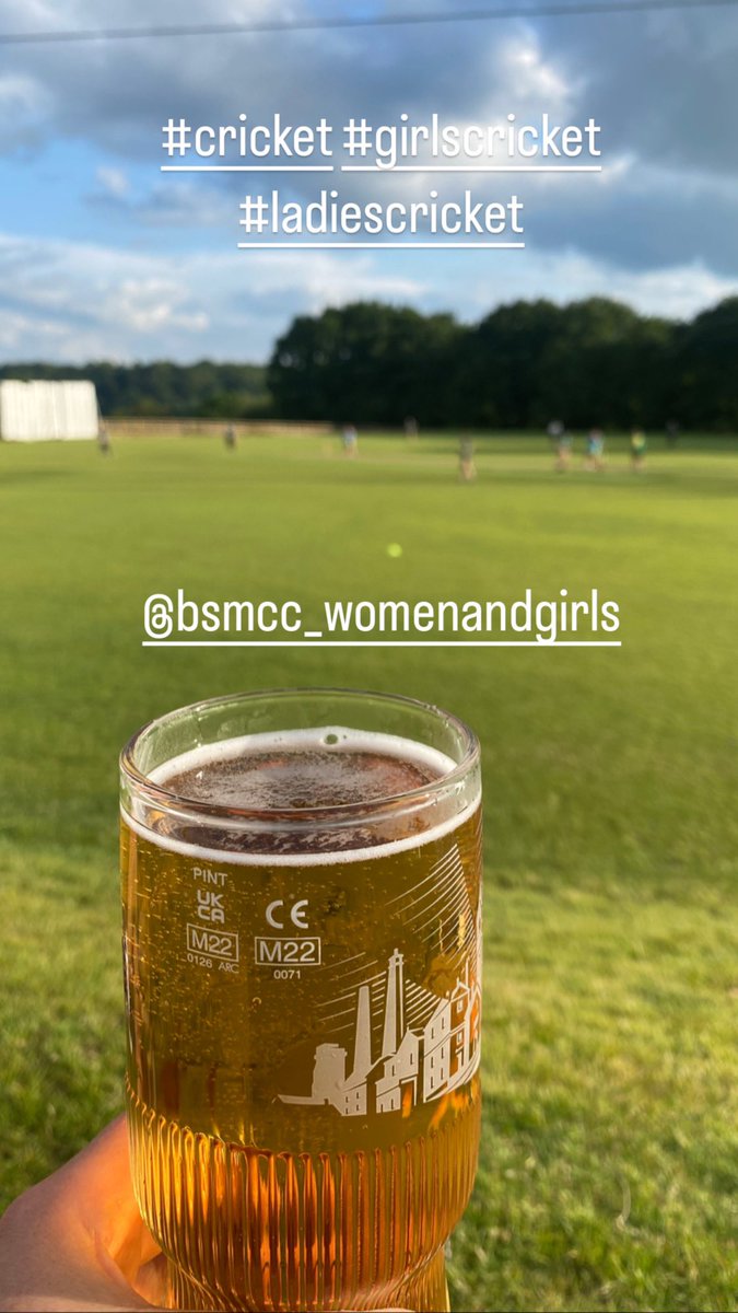 Had worse Wednesday nights!Watching Isla at cricket 🏏 @bsmcc #womenscricket #girlscricket #beer