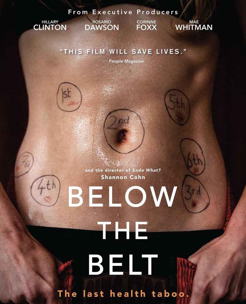'Below the Belt' is a new documentary that looks at equity in healthcare through the lens of a single disease that affects at least 1 in 10 girls, women & gender expansive individuals around the world - #endometriosis.

(repost via @rosariodawson)