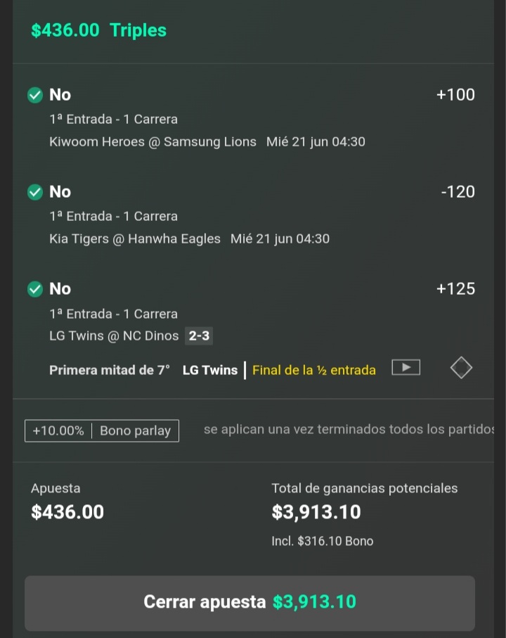 cristobh's tweet photo. Cobradisimo ♧
#FreePicks #picks #apuestasdeportivas #apuestas #bet #tipster #apuestaonline #bettingtips #apuestasmlb #pronosticosdeportivos #Parlay #ParlayPlay #MONEY #MoneyInTheBank #picks #tipsterchat https://t.co/YTH6SnH5J7