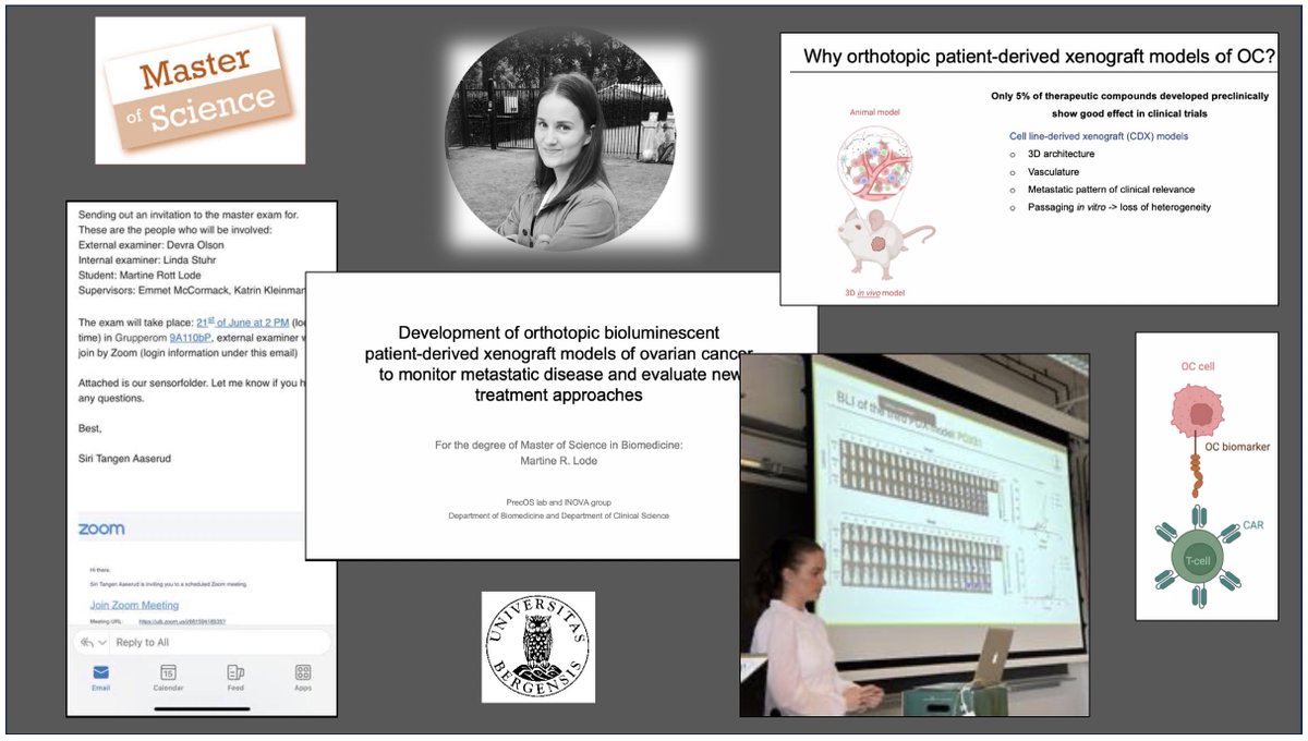 Congratulations to Martine R. Lode with her Master of Science degree. Great defence today of her thesis  #ovariancancer  @nfr @Kreftforeningen <a href="/Gynkreft/">Gynkreftforeningen</a> @uib @medofak_uib <a href="/haukeland_no/">Haukeland</a> <a href="/erapermedparis/">@ERAPerMedPARIS</a> <a href="/reachoutinova/">reachoutinova</a> <a href="/K_Kleinmanns/">Katrin Kleinmanns</a> <a href="/georgewbasj/">Emmet Mc Cormack</a>