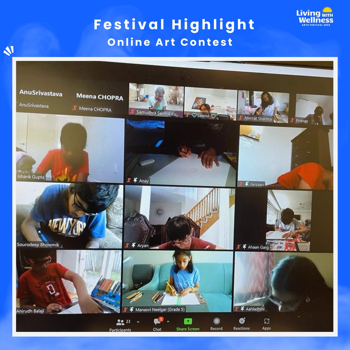 VServeCanada's tweet photo. 🌟 Celebrating Young Artists' Brilliance! 🎨✨

Check out our online art contest that happened on May 27. Congratulations to all the winners and thanks to all the participants, sponsors, and our panel of judges for making this contest a resounding success! 🎉

#ArtsFestival2023 https://t.co/ySioZFSDv7