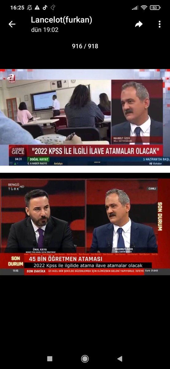 Öğretmenler olarak sizlere çok teşekkür ederiz vekilim @gencaskn . Bakan sözü olan 2022 kpss puanı ile ilave atamanın sayısını ve takvimini açıklamasını talep ediyoruz.🙏
@RTErdogan @Yusuf__Tekin
@fahrettinaltun @iletisim
@tcbestepe @_cevdetyilmaz
@tcmeb
#SözÖzerdenEkAtamaReisten