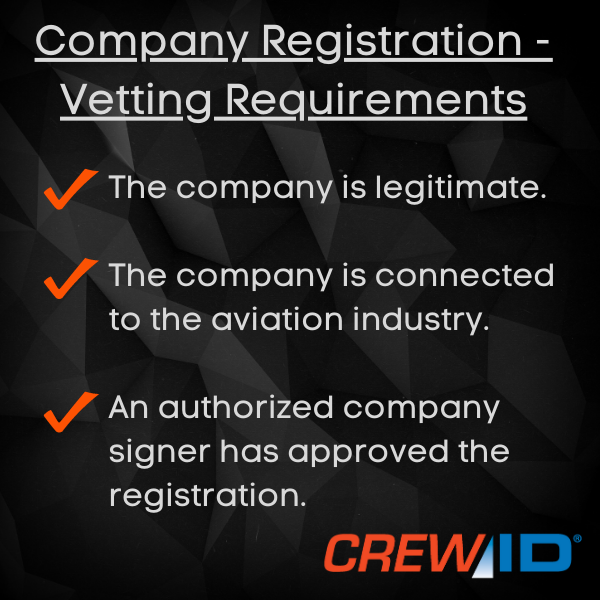 ❓👍 What 3 things do we document during the company vetting process? 
hubs.ly/Q01TRKrX0  

#CrewID #BizJet #PilotLife #CrewLife
