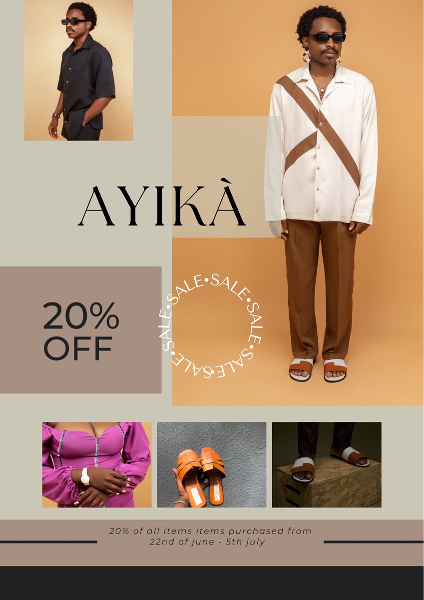 ayika__'s tweet photo. To show appreciation to our customers and intended customers we will be having a 15% discount sales of all pieces purchased from 22nd june - 5th july  so hurry up and cop your fav piece https://t.co/VHOILSwqSg
