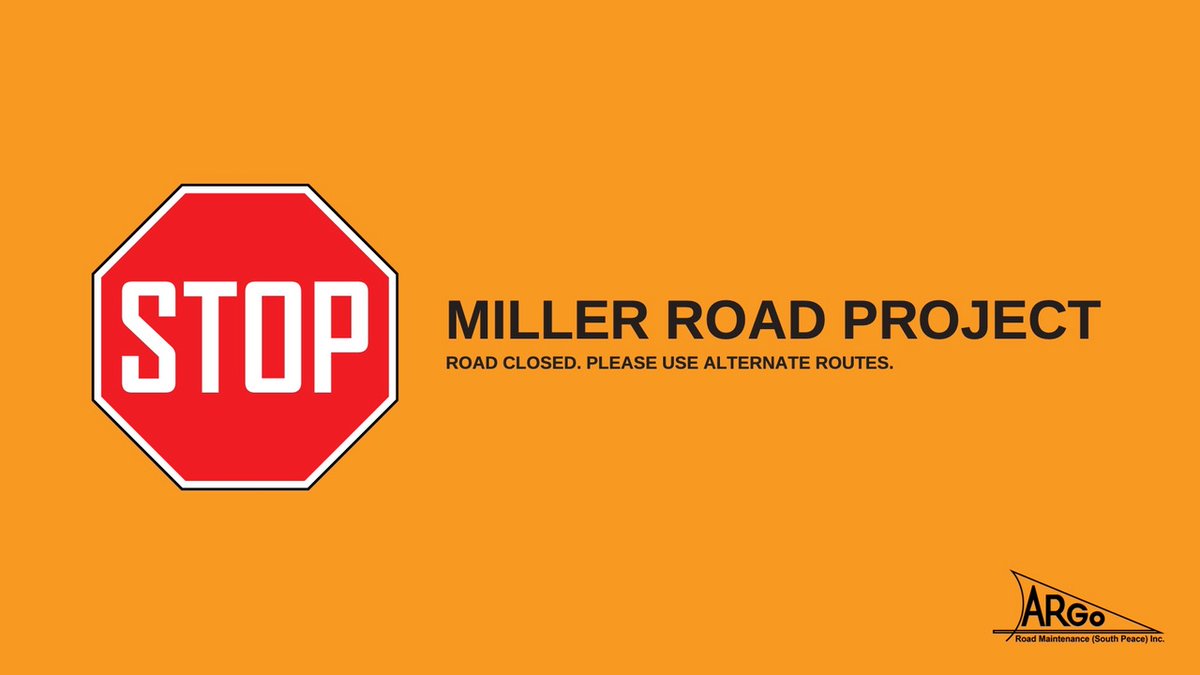 ROAD CLOSED REMINDER: Crews are conducting maintenance work for the Miller Road Project on 239W Miller Road in the Mile 22 area this week. 

The road is open to LOCAL TRAFFIC only.

Please plan alternate routes + check @DriveBC for updates. #ConeZoneBC