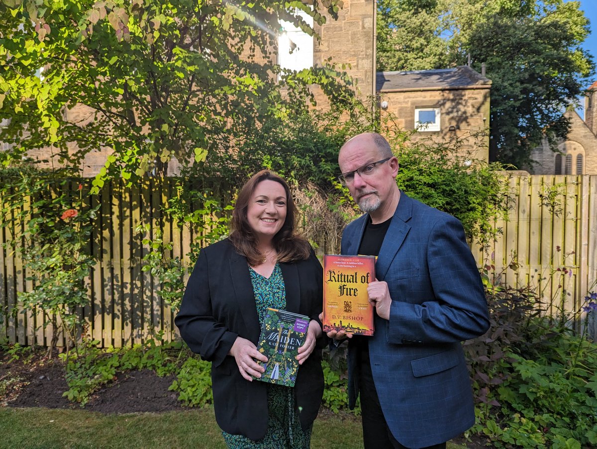 EdinBookshop's tweet photo. Blood, sweat, burning and guillotines. We've covered it all this evening! Huge thanks to our authors @KateFosterMedia and @davidbishop for telling us all about writing their #HistoricalCrime novels #TheMaiden and #RitualsOfFire
#IndieBookshopWeek #ChooseBookshops https://t.co/0krw0NOKOu