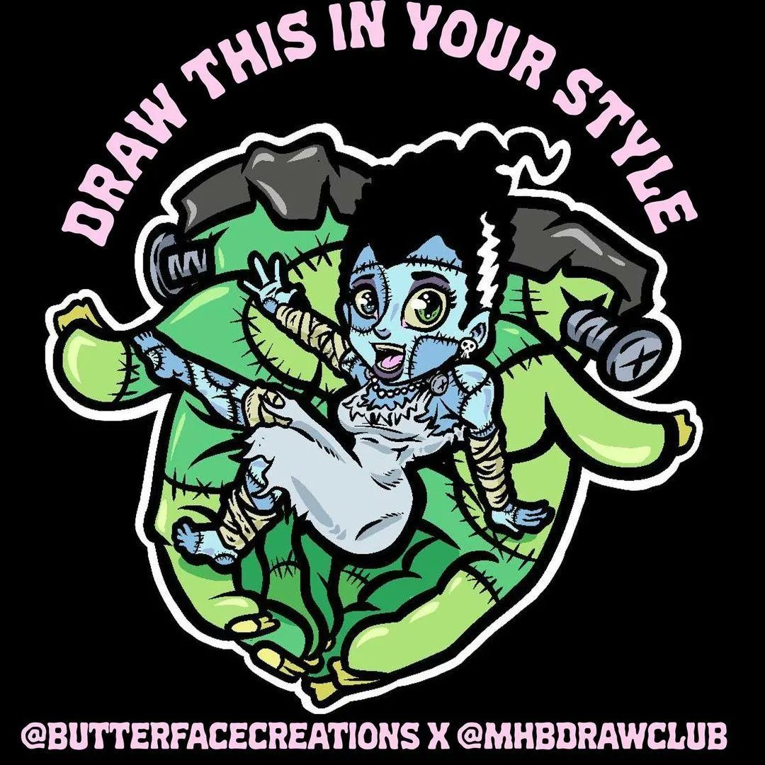 My version of @MONSTERSBITCHES original design.
I love doing these DTIYS 's
Hope you do too.
.
 #monsters #frankenstein #brideoffrankenstein #bopo #bopoart #monstermovie #classichorror #bodypositivity #bbw #bbwart