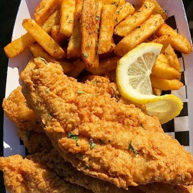 Fried Fish and Seasoned Fries 🍟 
homecookingvsfastfood.com 
#fastfood