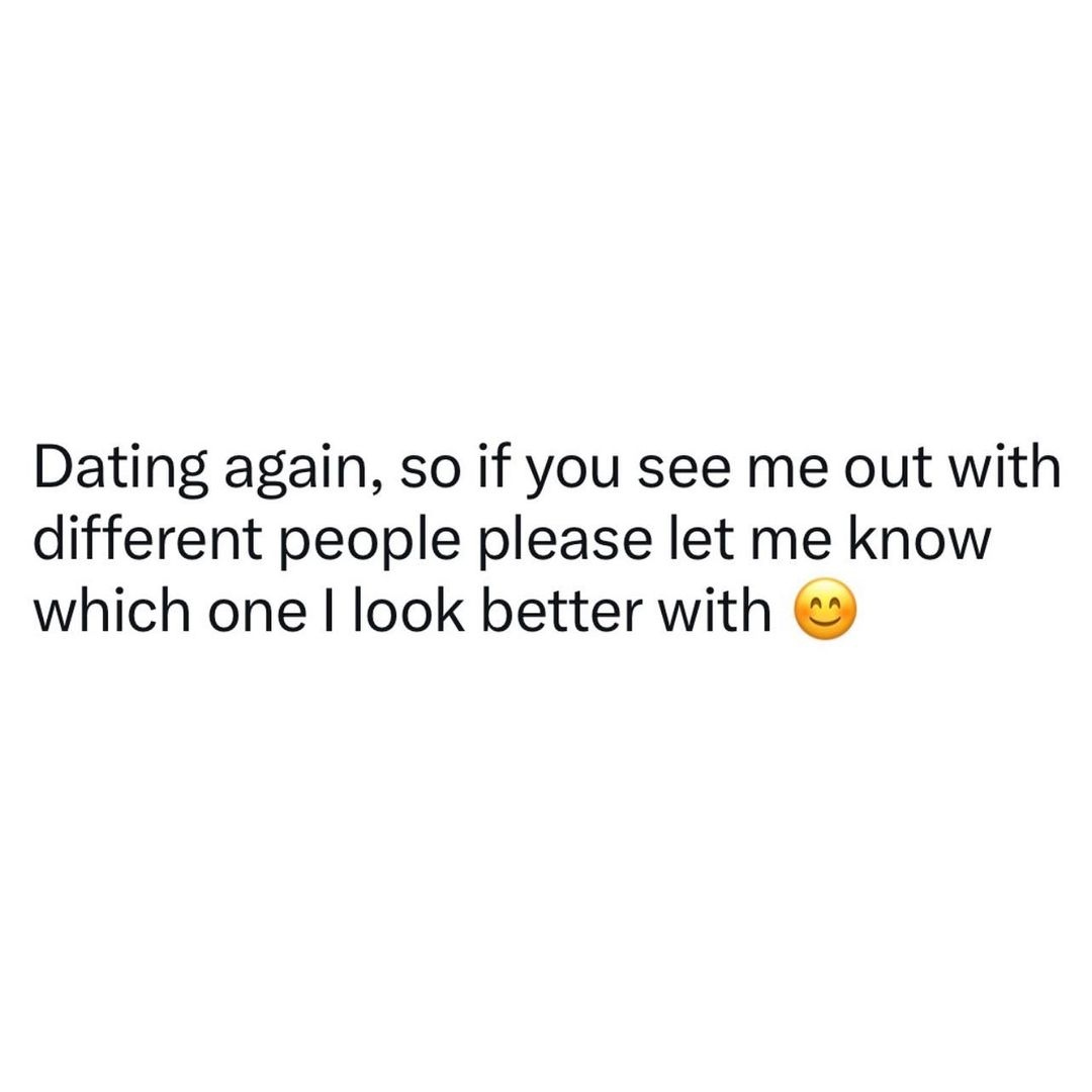 I would genuinely appreciate the feedback 😊⁠
—-------⁠
Follow: @candirosemedia

#datingmemes #relationshipmemes #datingtips #datinglife #datingonline #datingproblems #datingsucks #candirosemedia #singlelady #singlewomen #singleaf