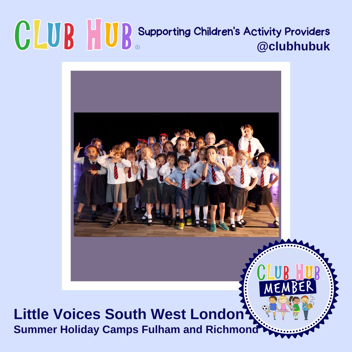 🎤Little Voices South West London Holiday Camps 

📅Richmond

💥Book now: clubhubuk.co.uk/clubs/little-v…

📅Fulham

💥 Book now: clubhubuk.co.uk/clubs/little-v…

#richmond #fulham #southwestlondon #littlevoices #clubhubmember