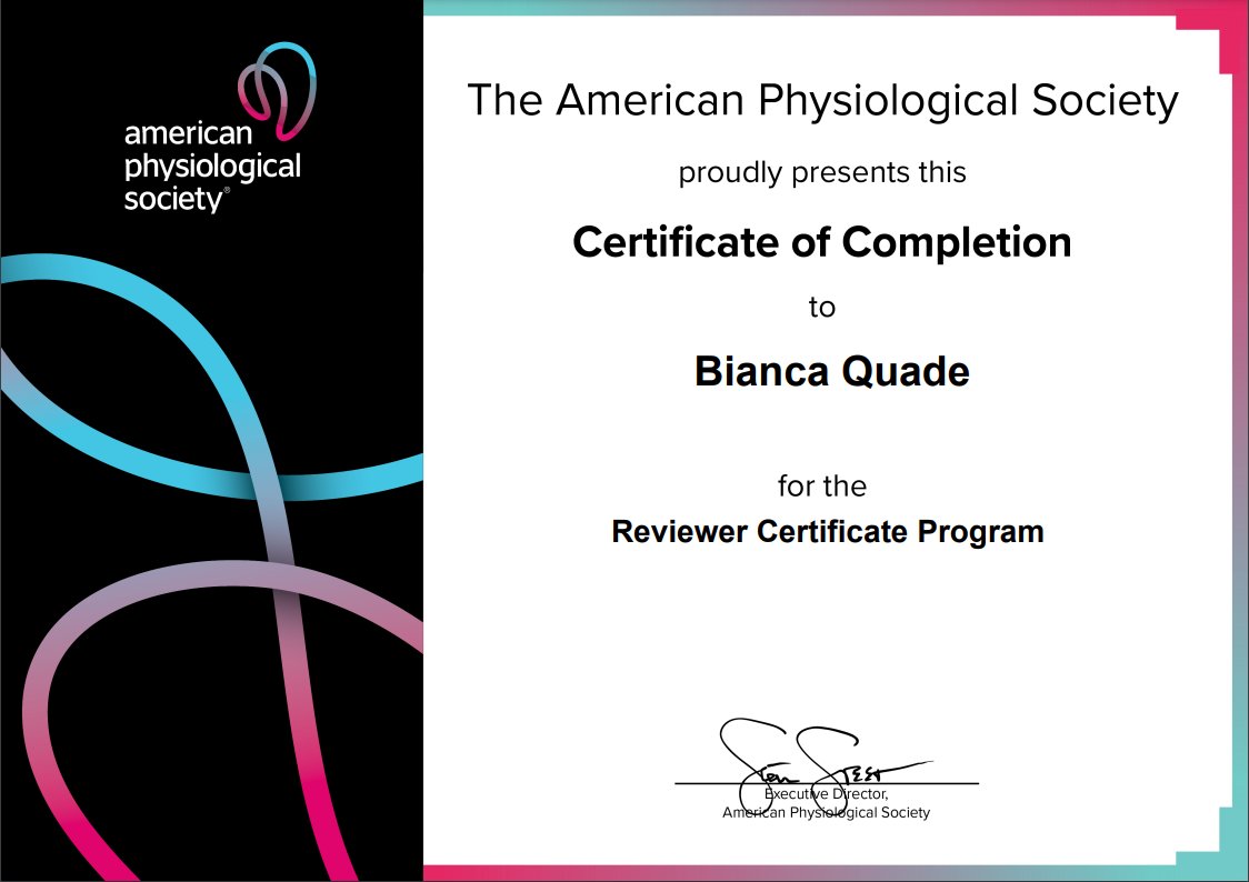 Just took the <a href="/APSPhysiology/">American Physiological Society</a> Reviewer Certification course and it was a nice lesson of the importance and method of peer-review! Would recommend!
