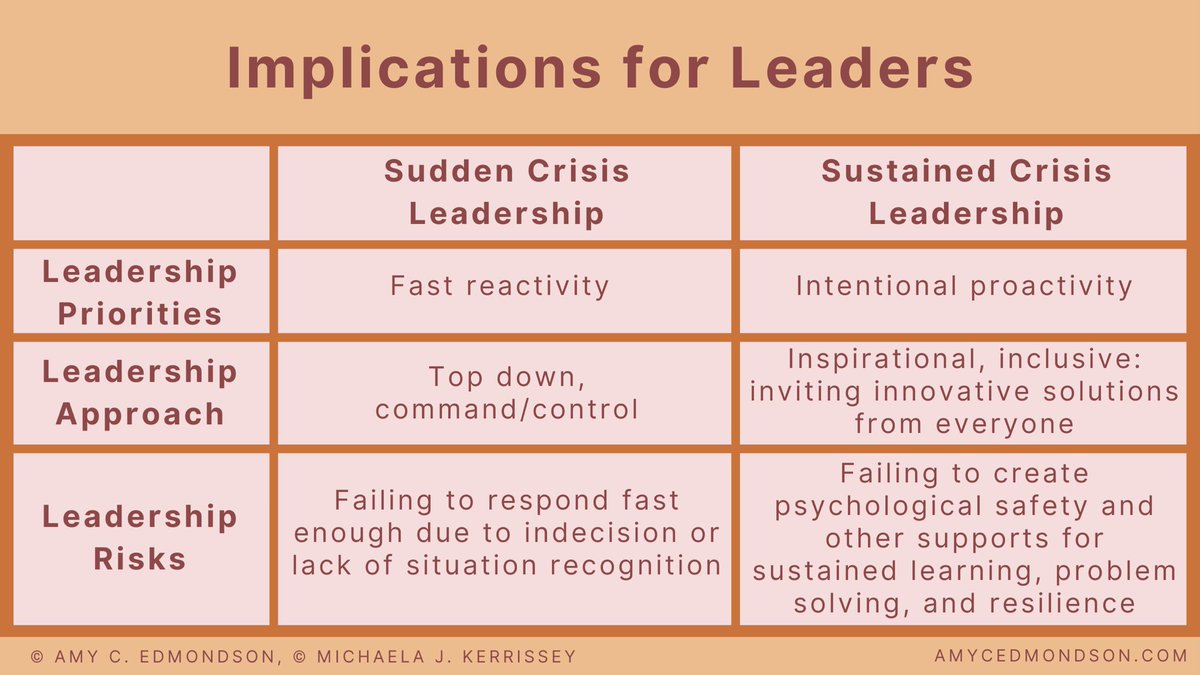 'Sustained crisis' might seem an oxymoron, but that's where we often find ourselves these days. My latest with @MichaelaJuneK for @HarvardBiz. 
#CrisisLeadership #CrisisManagement
hbr.org/2023/06/leadin…