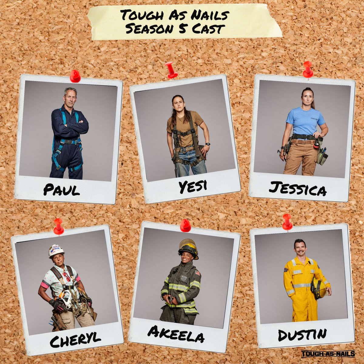 ToughAsNailsCBS's tweet photo. Meet the 12 new #ToughAsNails contestants who are ready to get to work!💪🏽 For the first time, these real tough, real people are from both the US and Canada and they're not holding anything back!💥 https://t.co/bQoC3LpTV9