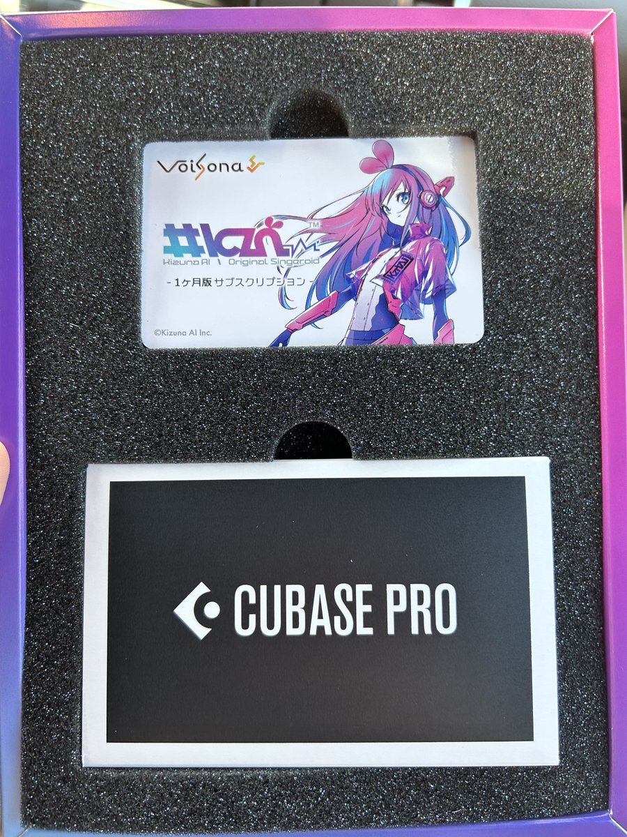 Btw the inside is cute! It’s the usual voisona card and Cubase also came in a little package with the same kind of tiny card