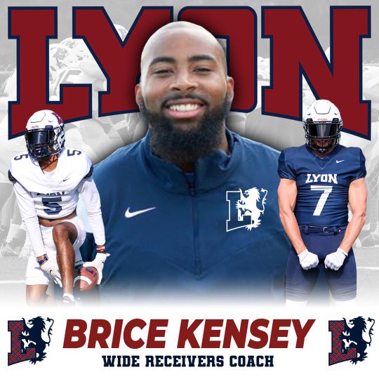 Brice Kensey (@coachkensey) on Twitter photo I am excited to announce that I will be joining <a href="/_Lyon_Football/">Lyon Scots Football</a> as the Wide Receivers Coach/Pass Game Coordinator! What an opportunity! Let’s get to work SCOTS! I am excited to announce that I will be joining <a href="/_Lyon_Football/">Lyon Scots Football</a> as the Wide Receivers Coach/Pass Game Coordinator! What an opportunity! Let’s get to work SCOTS!