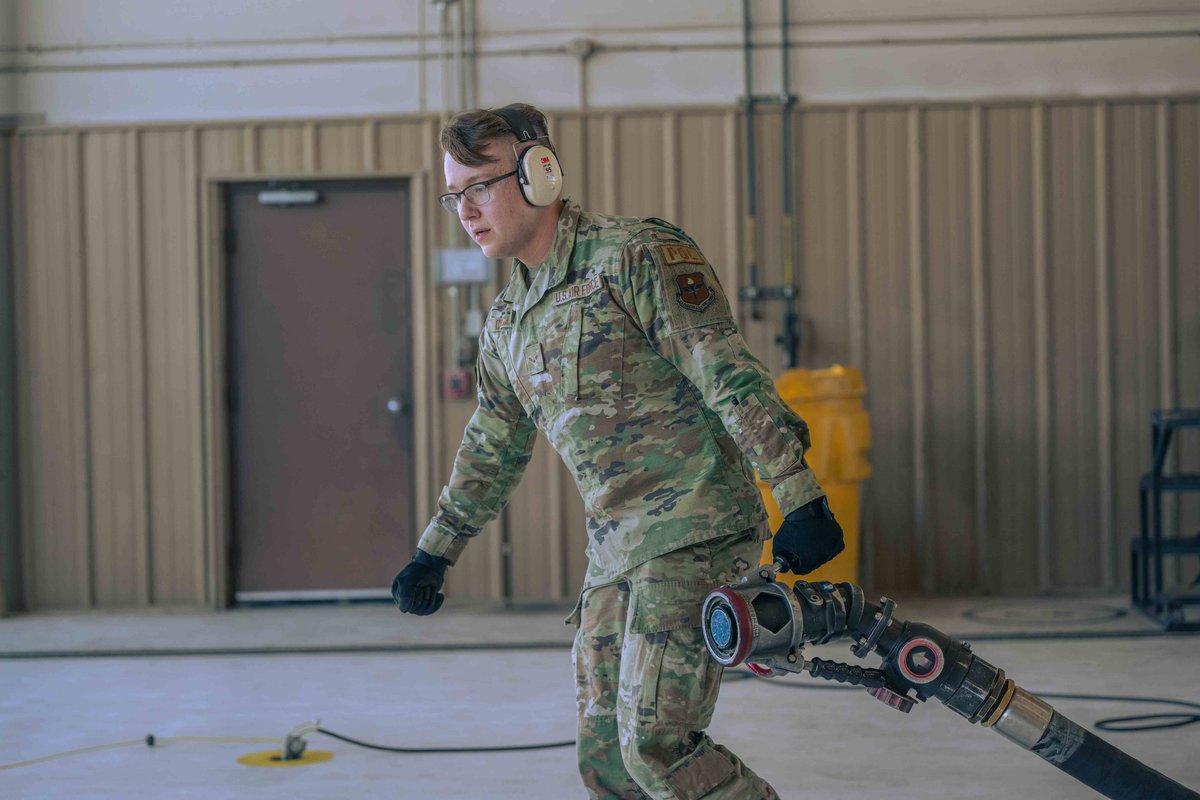 CMSgt Adam Clingan, 49th Wing MSG Senior Enlisted Leader, had the opportunity to qualify his son A1C Aiden Clingan on aircraft refueling. Having a Chief qualify his son in the same career field where he started 20+ years ago is rare, and a moment we had to capture. #prouddad