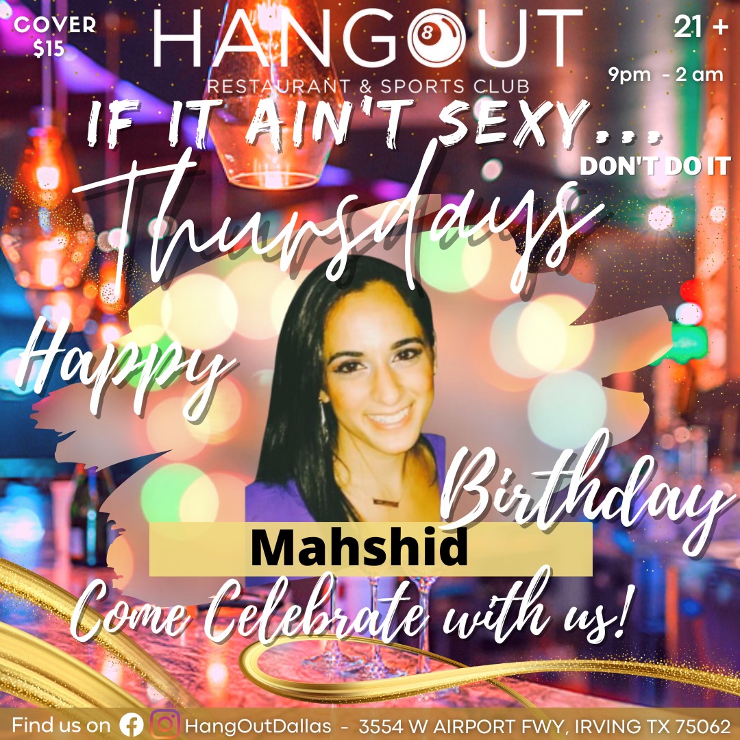 The Hangout - Every Thursday!
Dancing | Performances | Drinks | Food | Billiards | & More!
Hosted by Jay Styles & DJ Marlon
$15 cover | 9pm-2am
3554 W Airport Fwy, Irving TX
dfwsalsa.com
If It Ain't Sexy, Don't Do It!
 #latindance #jaystyles #dallas #salsa #bachata #tx