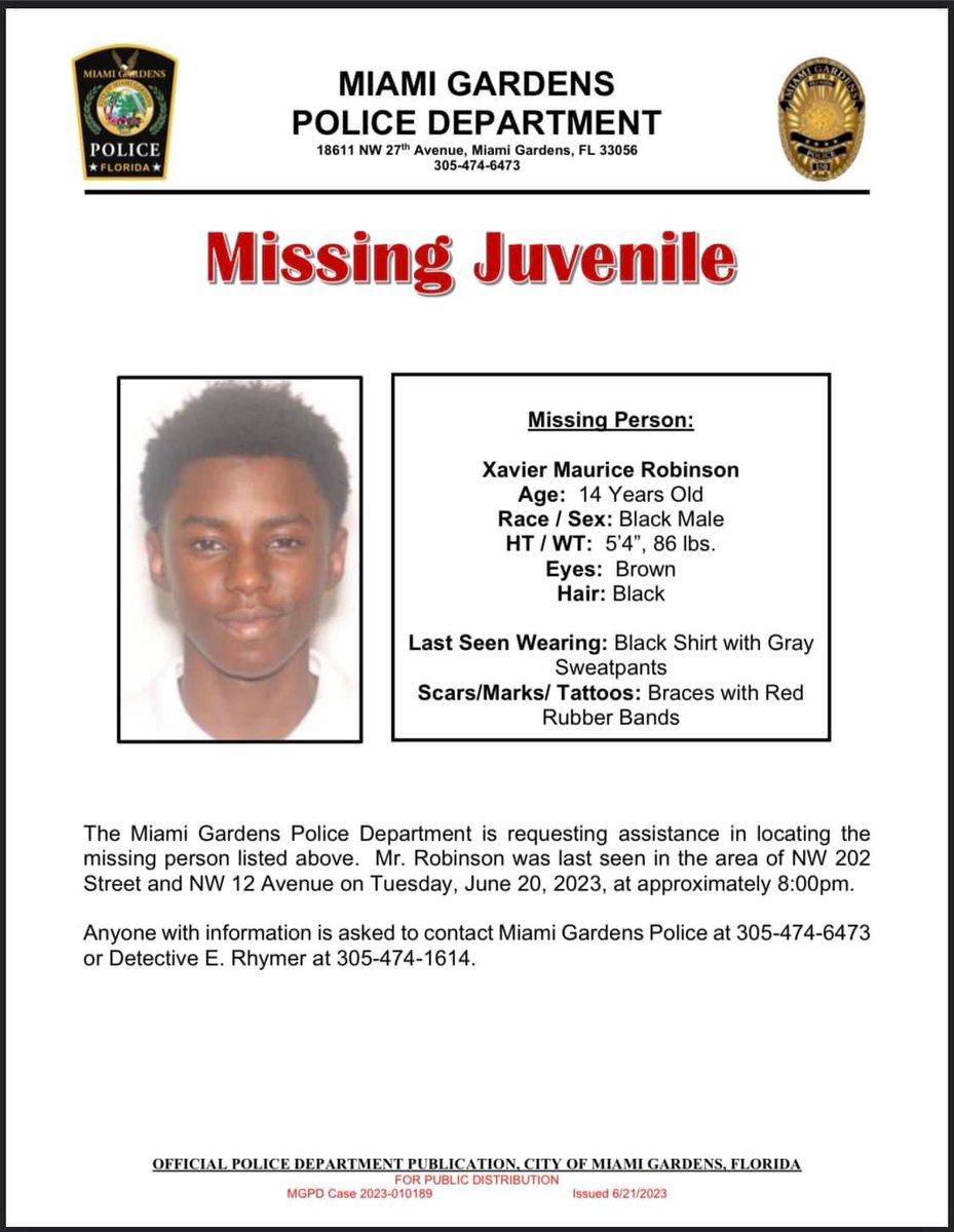 Please reach out if you know or see anything