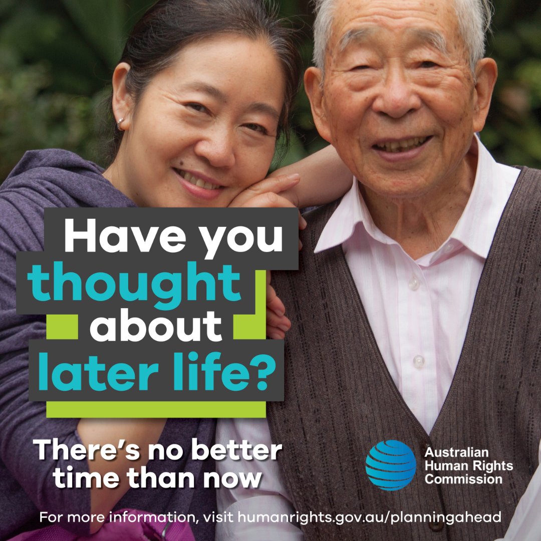 Australian Human Rights Commission (@aushumanrights) on Twitter photo Creating a Will, Enduring Power of Attorney and other important documents can make a big difference in living your later years the way you want.   
For more information and translated resources, visit humanrights.gov.au/planningahead #PlanningForLaterLife Creating a Will, Enduring Power of Attorney and other important documents can make a big difference in living your later years the way you want.   
For more information and translated resources, visit humanrights.gov.au/planningahead #PlanningForLaterLife