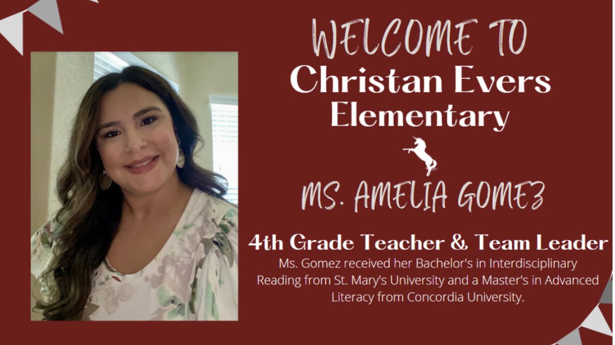 NISDEvers's tweet photo. Welcome to Evers Elementary, Ms. Gomez! #EversPride https://t.co/KhNxkY5Ioh