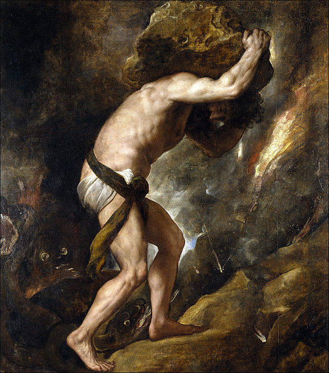 Cissyphus carrying the weight of imaginary oppression