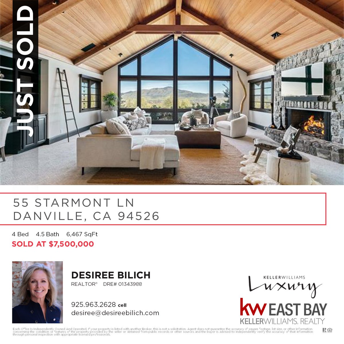 Just sold by Desiree Bilich, 55 Starmont Ln
#kellerwilliams #bayarearealestate #bayarearealtor