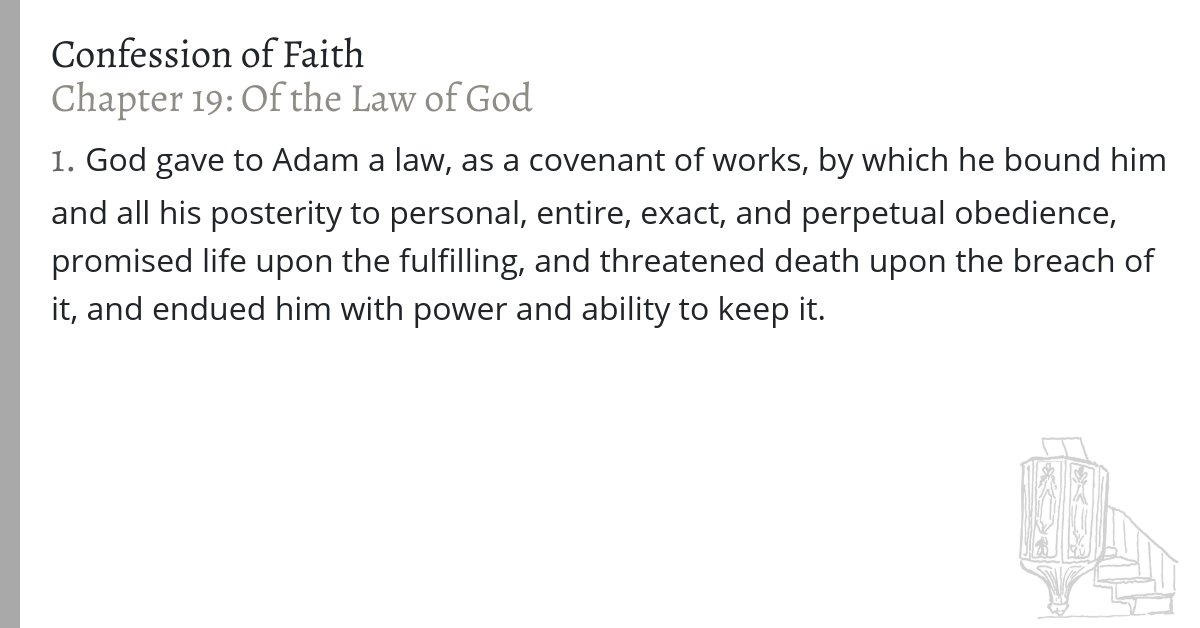Of the law of God, part 1 reformedconfessions.com/westminster-da…