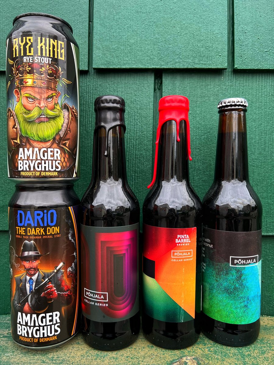 Brewery Creek (@brewerycreek) on Twitter photo This weather lately one might be wanting a stout
Rye King - Rye Stout 7.7%
Dario The Dark Don 11% Amager Brewing
Chateau Noir - BA Imperial Baltic Porter
Bison In The Barrel Room - BA Imperial Baltic Porter 13.5%
Cocobanger - Imperial Stout Coffee & Coconut 12.5% <a href="/pohjalabeer/">Põhjala Brewery</a> This weather lately one might be wanting a stout
Rye King - Rye Stout 7.7%
Dario The Dark Don 11% Amager Brewing
Chateau Noir - BA Imperial Baltic Porter
Bison In The Barrel Room - BA Imperial Baltic Porter 13.5%
Cocobanger - Imperial Stout Coffee & Coconut 12.5% <a href="/pohjalabeer/">Põhjala Brewery</a>