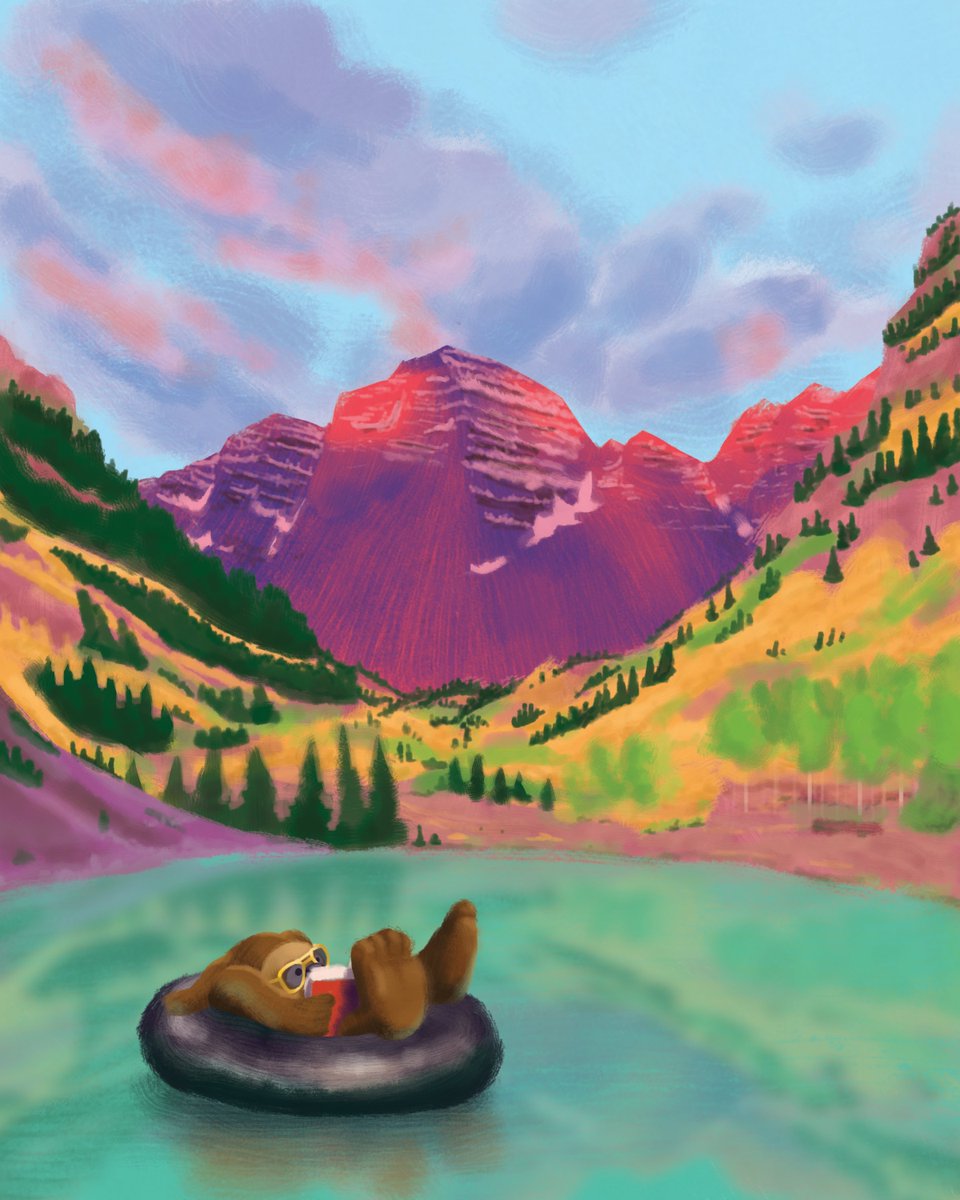 DanielDBeckwith's tweet image. ☀️Celebrating summer with a cool dip near the Rockies with Rowlf (an old piece, but still good!)

#rowlf #muppets #jimhenson #illustration