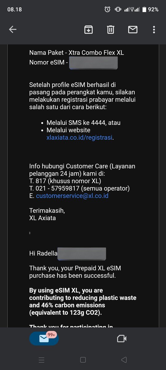 peterpark_25's tweet photo. #WTS Want To Sale E-sim (esim) XL
Belum di aktivasi
Tinggal scan kode QR 
Dijual karena ternyata hp ku tidak mendukung :(
Paket Xtra Combo Flex XL (166gb) 50k
#Zonauang #Kuotamurah #KuotaXL https://t.co/Bu6ws4NIwq