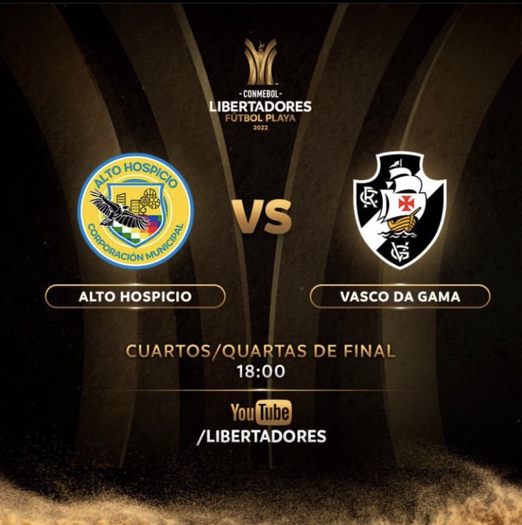 Esse é o nosso desafio amanhã, as 18h nas quartas de final da @libertadoresfp 💢😁🇨🇱

<a href="/ohaagua/">OH A ÁGUA</a> 💢
@gemeosricardo 💢
<a href="/betesporte/">BETesporte</a> 💢
SA Esportes 💢
 
📱 @thiagoonze #vascodagama