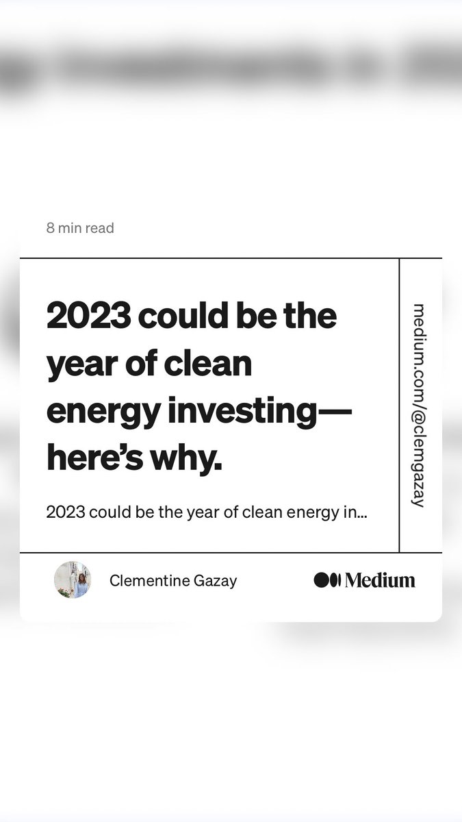 clemgazay's tweet photo. Excited to share my work with ⁦@northzoneVC⁩ ! Here’s why I think 2023 could be clean energy’s year 
👉🏻 https://t.co/eaEp3kHa5H https://t.co/SRk0Lu1M8R