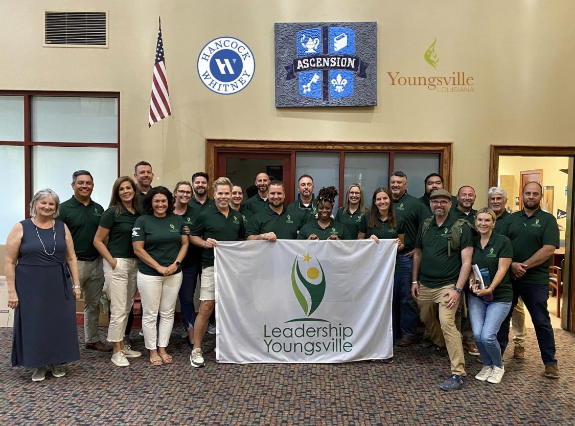 LeadershipYOU's tweet image. #LeadershipYoungsville Class IV completed our #SIMSOC session today! 
Thank you to our SIMSOC facilitator, Janet Faulk-Gonzales, Ascension Episcopal School for hosting our event and Hancock Whitney for your support as our 2023 Leadership Youngsville Program Sponsor!