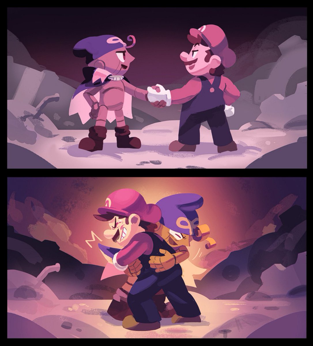 To everyone else who also cried TEARS OF JOY at today's news of the Super Mario RPG remake, this art by @Loopyyylupe sums up my feelings of camaraderie with all of you. 😭🤩💙🎵❗❓

#SMRPG #Geno #NintendoDirect #GenoForSmash #takemymoney