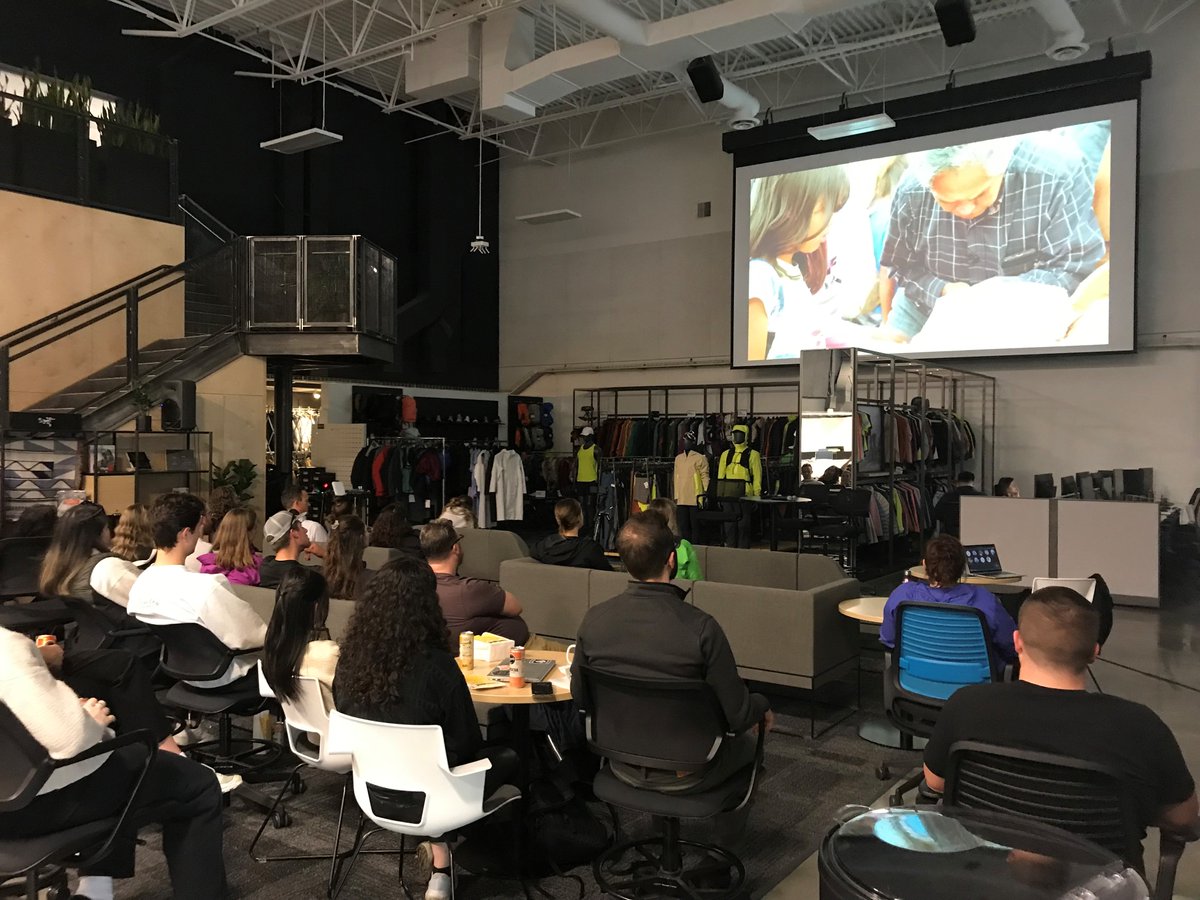 OrcaCoveMedia's tweet photo. We were thrilled to share a screening of #ACedarIsLife with the good people at @Arcteryx Equipment in North Vancouver as part of their community outreach for #NationalIndigenousPeoplesDay.

Big thanks to Lisa Wilcox for bringing us together! https://t.co/5CiQaNAuHG