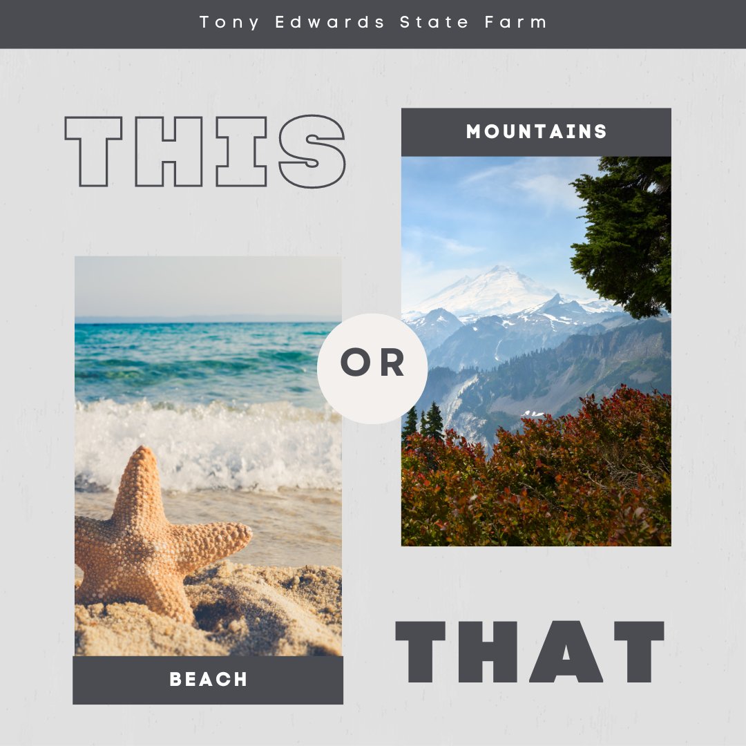 EdwardsInsure's tweet photo. Summer is here! ☀️ Time to plan your perfect vacation. Beaches or mountains? Which one captures your heart for a summer getaway? Share your preference below! #SummerVibes #FirstDayOfSummer https://t.co/F0AJCvqjn4