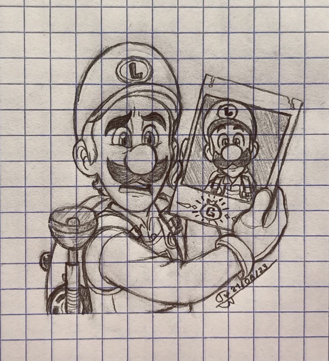 'They just can't get my nose right!'
Here's your monthly Luigi sketch! 💚😄 
Poor guy is wanted like a criminal, and he's more worried about the size of his nose 😆 Also, let's see if you know the reference 👀

#LuigisMansion #TheSuperMarioBrosMovie #Luigi #MarioMovie