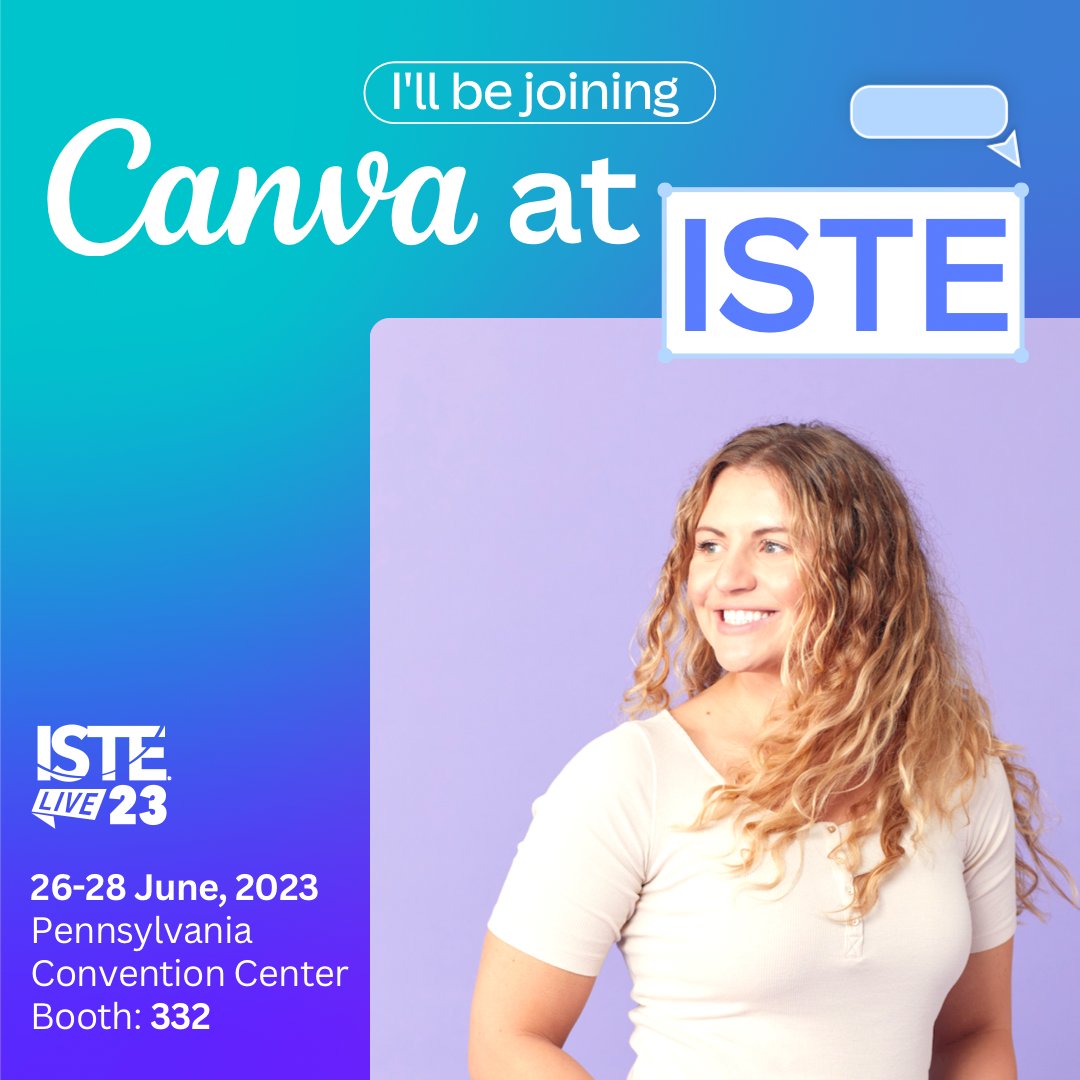 Exciting news! I'm thrilled to announce my return to @isteconnects with the incredible @canva team. Join us for our live daily presentations. public.canva.site/canva-iste
#EdTech #CanvaForEducation