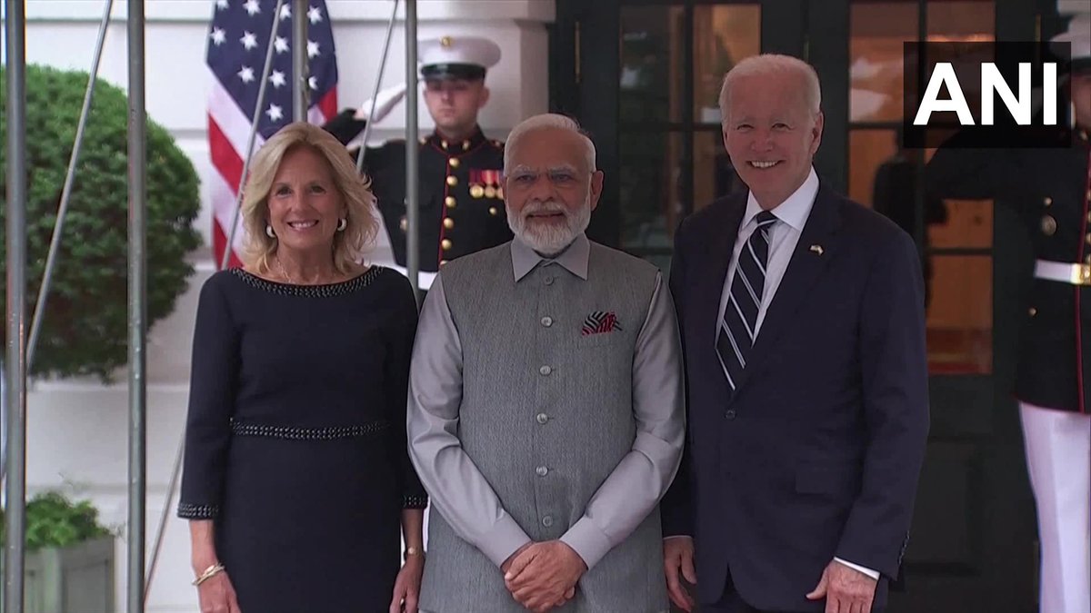 ANI's tweet image. As the official gift, US President Joe Biden and First Lady Jill Biden will present PM Modi with a handmade, antique American book galley from the early 20th Century. President Biden will also gift PM Modi a vintage American camera, accompanied by an archival facsimile print of…