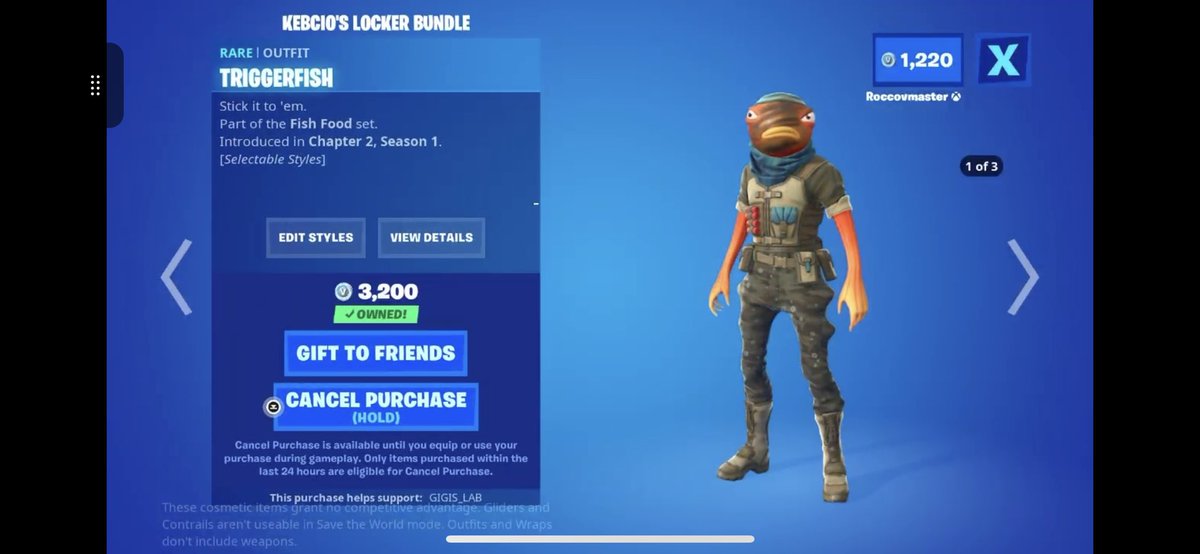 Rock man V on Twitter "gigis_lab bought the 200 vbucks locker bundle