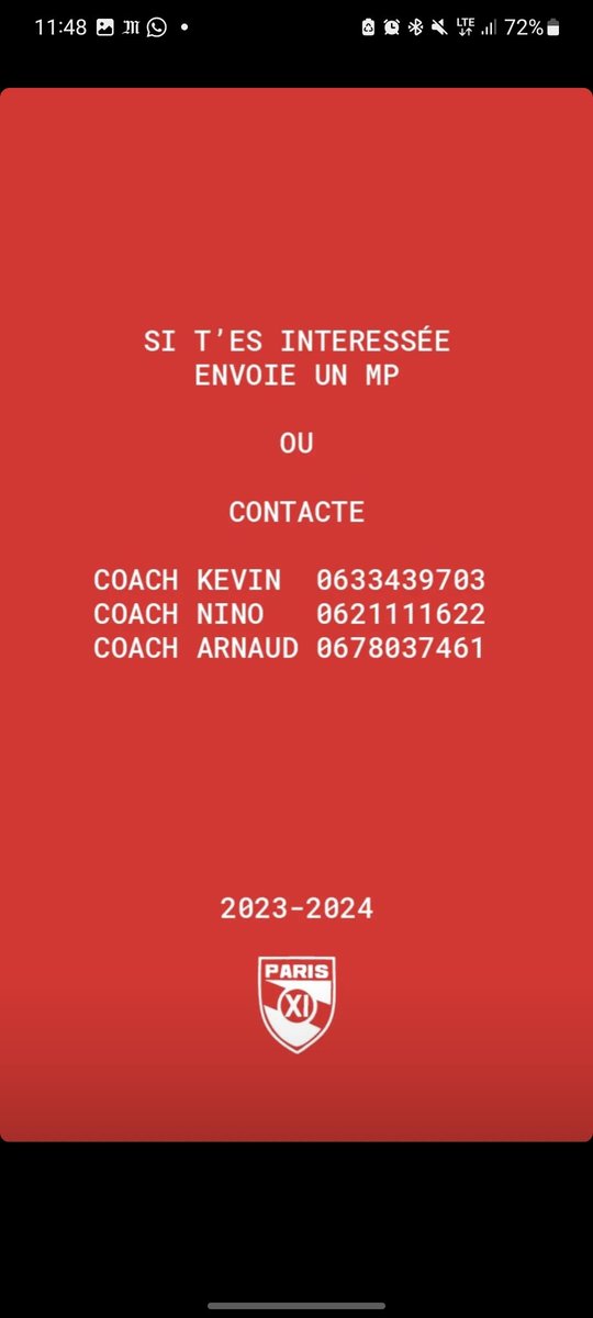 EmelineBlg's tweet image. Mon club de foot @usparis11 recrute des joueuses ! Ecrivez-moi ou au +33 6 78 03 74 61 (Arnaud notre coach) pour participer à un entraînement d'essai à Porte de Montreuil ! #fff #footfeminin #11e