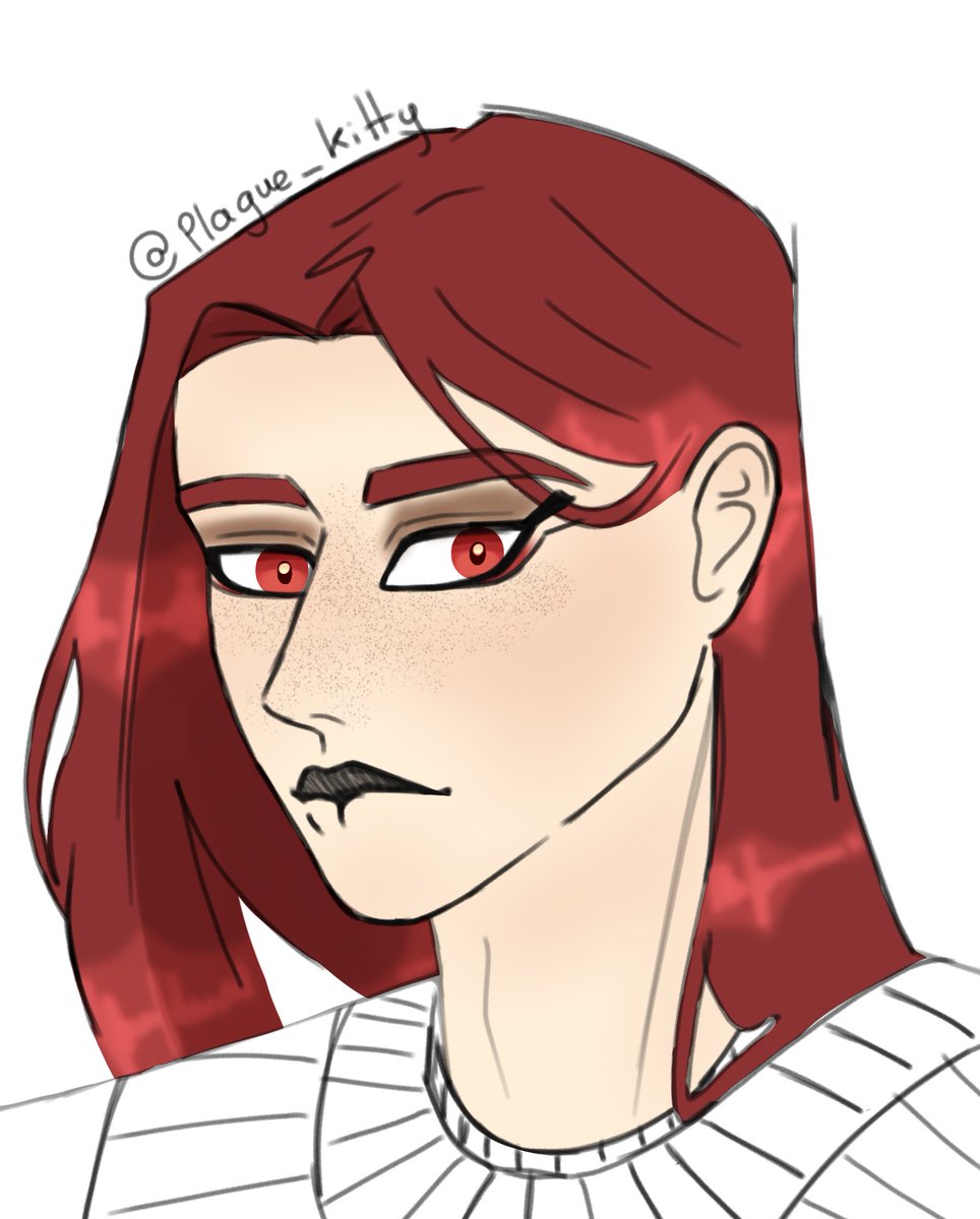 the_plaguekitty's tweet photo. Poorly drawn #ENNEAD headcanons:
Seth has his nose covered with freckles (Horus fins it cute because he thinks they look like sand) https://t.co/h70W93N4DH