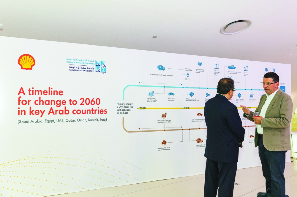GulfTimes_QATAR's tweet photo. The College of Science and Engineering at Hamad Bin Khalifa University #HBKU and #QatarShell hosted a joint session, looking into the possible energy and climate futures in a world that has security as its dominant concern.
https://t.co/2Oq2cBpBt3 https://t.co/qYhQYp1eG5
