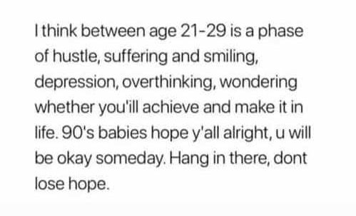 LadySmartsWorld's tweet photo. Hang in there😩. You're trying your best. Don't lose hope. It's gonna be alright 😊
#ladysmart
#ladysmartsworld https://t.co/SflDdAfBwI