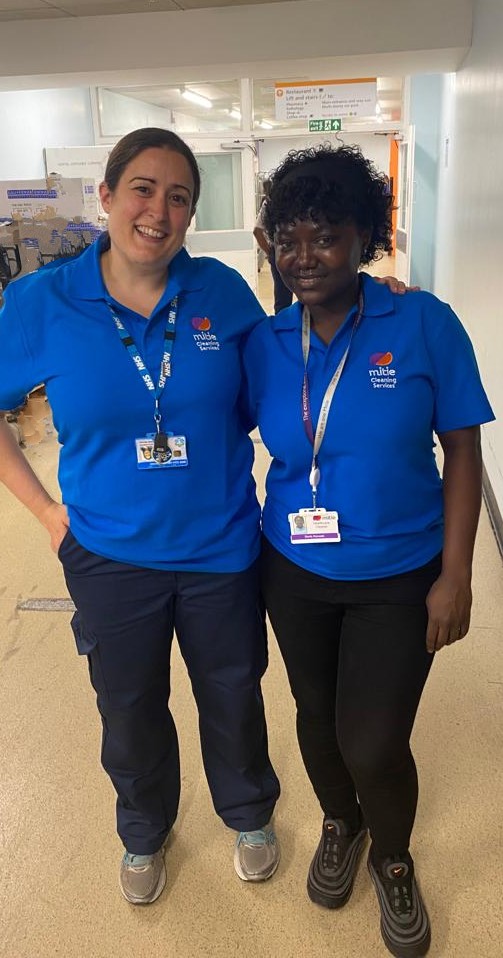 eilidhmuz's tweet photo. Thanks so much to Doris who let me shadow her cleaning on a ward @enherts this afternoon as part of National Healthcare Estates and Facilities Day. Very patient with my questions and bad steering of the trolley! https://t.co/1UHtF2Z8zf
