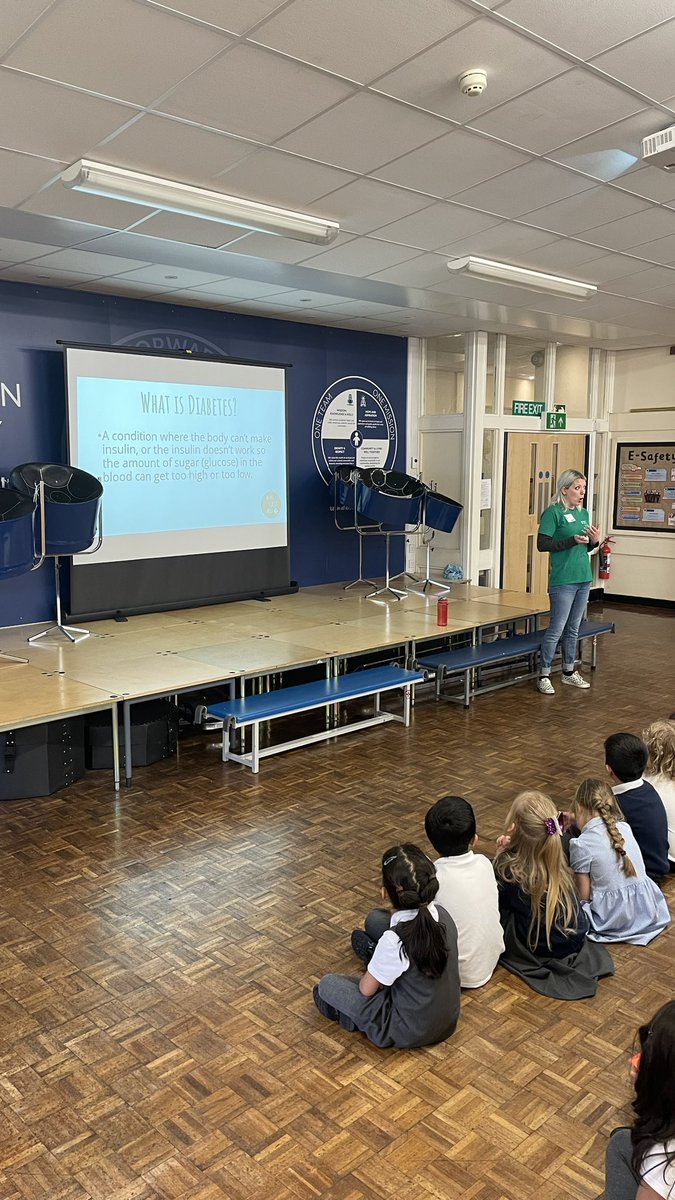 StPaulsBolton's tweet photo. @MFASalfordBB Yesterday we enjoyed a very informative assembly from Julia on Diabetes. It really helped us all understand what it’s like for our diabetic children and how we can help them on an emergency. #StPaulsenrichmentAB #communityandlivingwelltogether https://t.co/Vbh0suYoUB