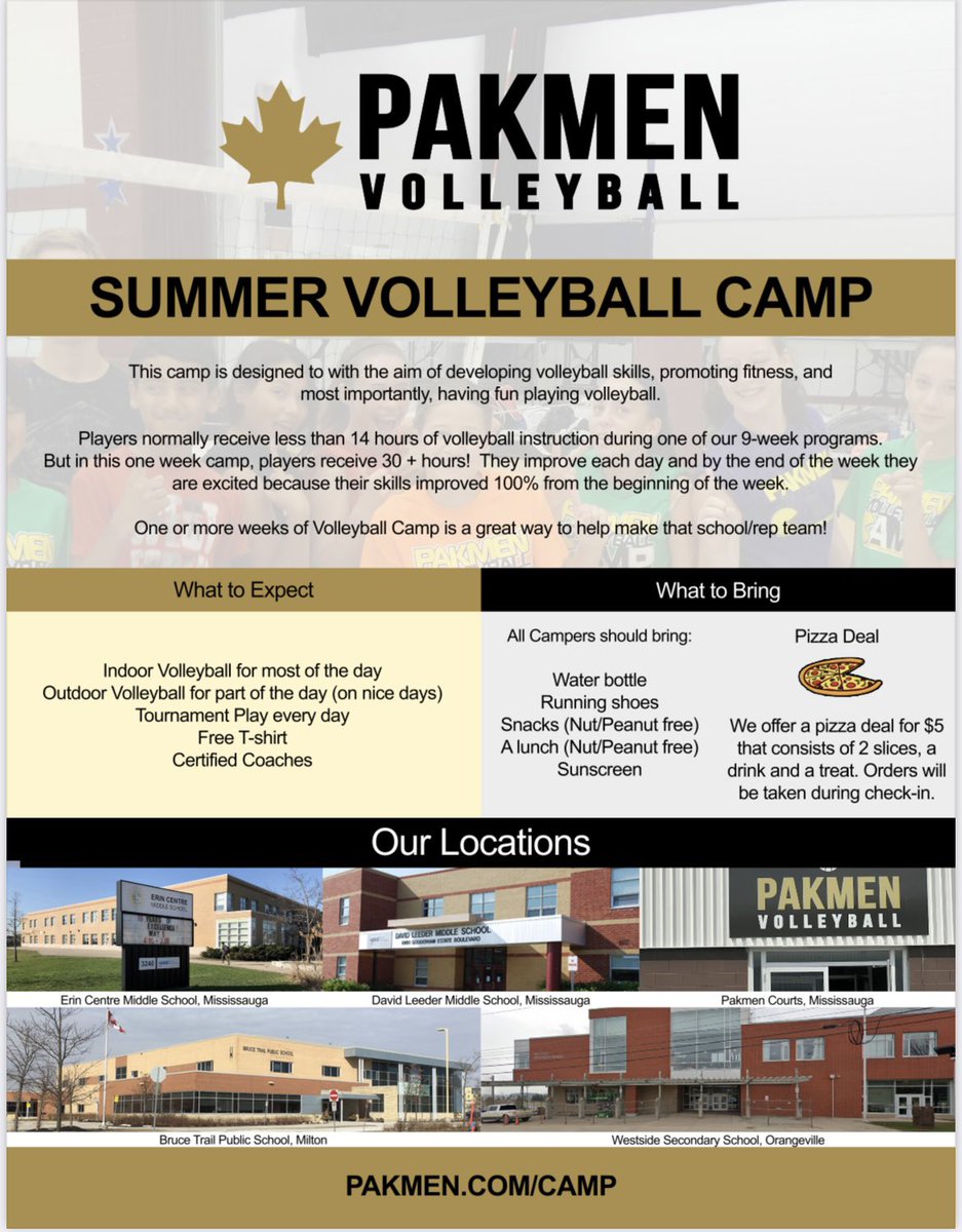 Looking to take your game to the next level? Looking to learn a new sport? Check out what @pakmenvball has to offer you this summer 👇🏾 @PeelSchools @hpe4pdsb @opheacanada @thunderwolves98 #tsmspride @SPESPHEA @npphea @ETPHEA @PHECanada @ova_updates 🏐