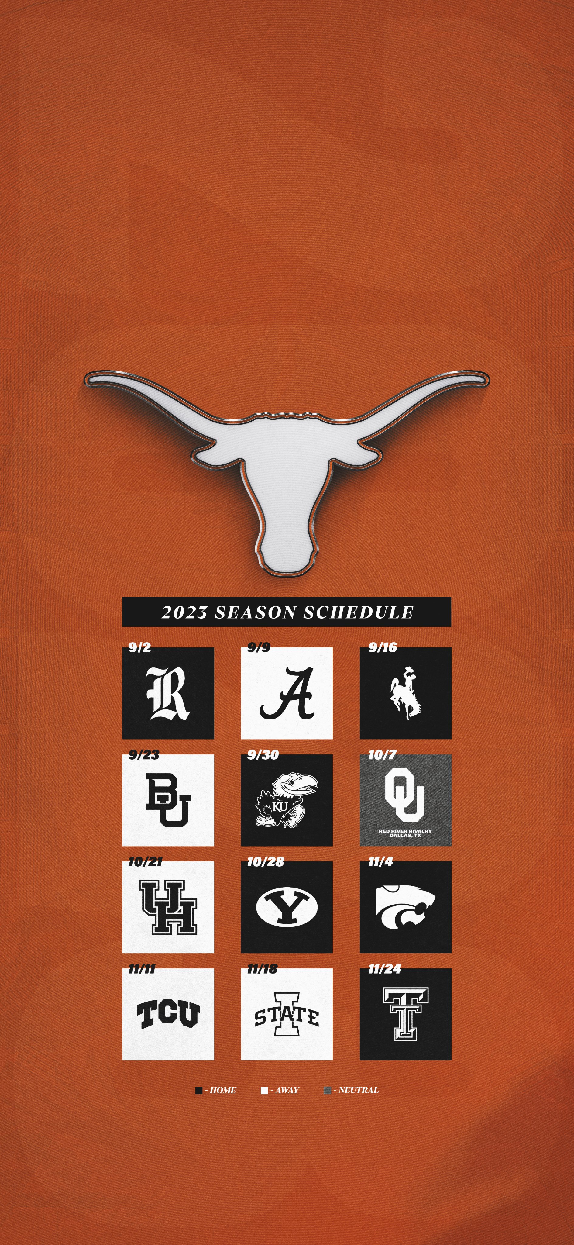 Texas longhorns schedule deals