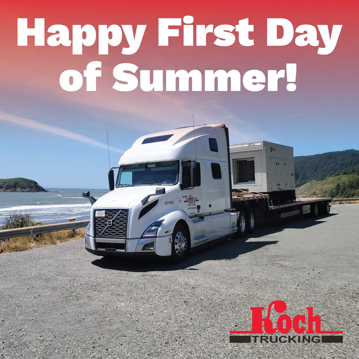 Happy First Day of Summer from Koch Trucking, and there is no better way to spend it then by some water, like our driver Bill Lemon who snapped this photo! 🚚 🏖️ ☀️ #summer #firstdayofsummer #trucking #trucks #truck #truckdriver #trucker #logistics #trucklife #truckinglife
