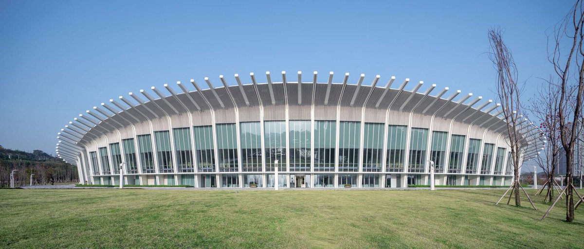 See what shapes are consistent throughout the #design of this event center. #archidaily  cpix.me/a/172048232